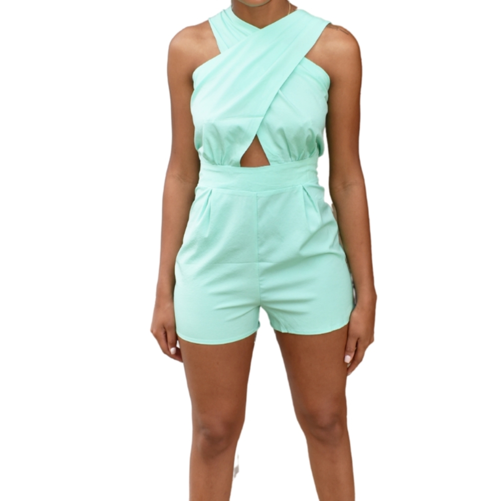 Criss Cross strap romper
